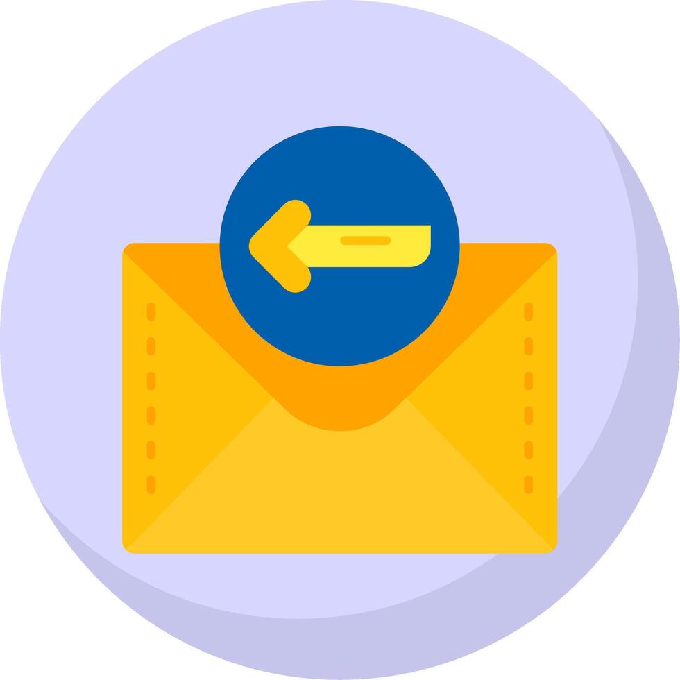 Left arrow Glyph Flat Bubble Icon vector