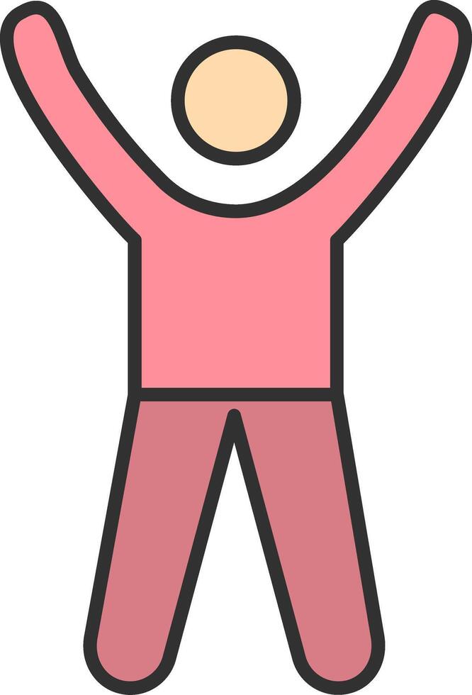 Cheer Up Line Filled Light Icon vector