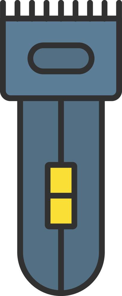 Electric Shaver Line Filled Light Icon vector