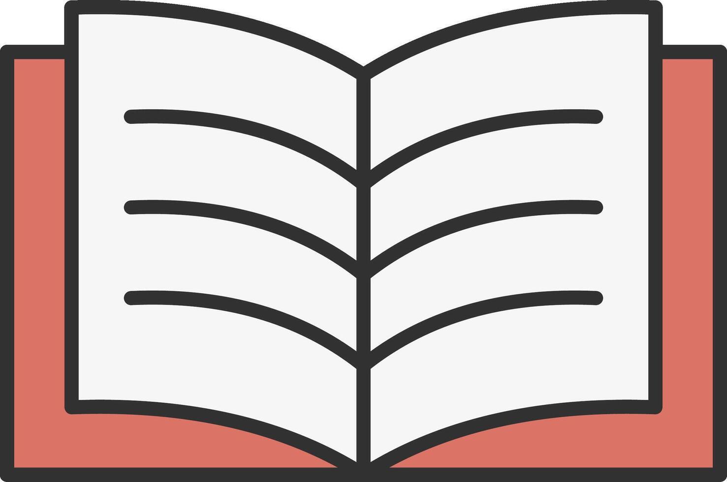 Book Reading Line Filled Light Icon vector