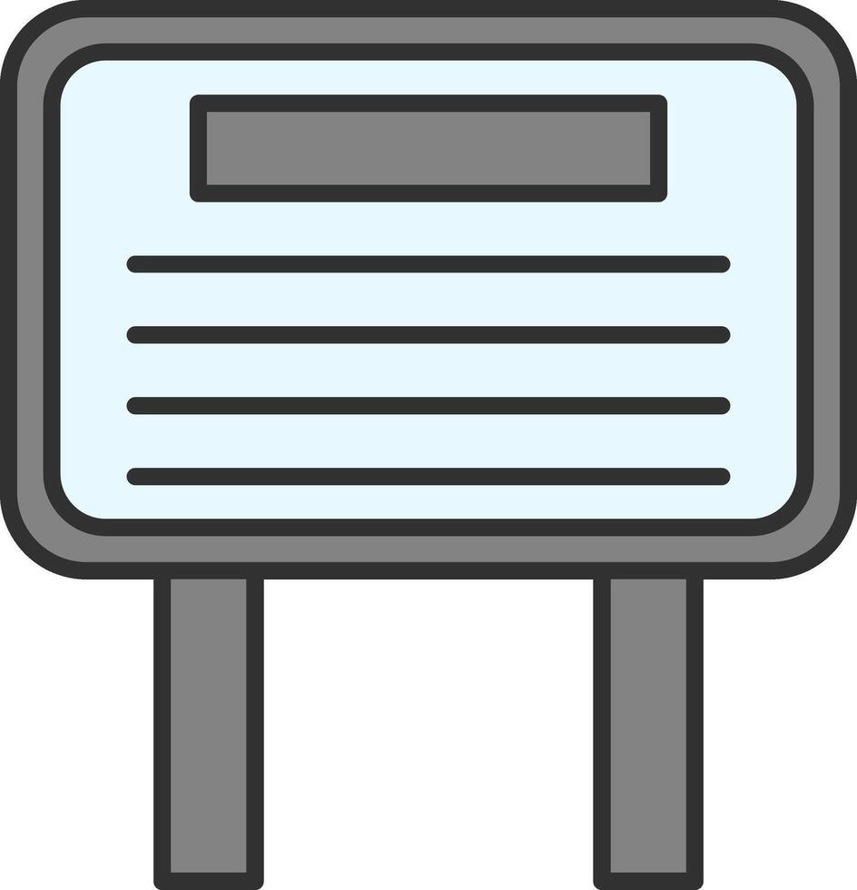 BillBoard Line Filled Light Icon vector