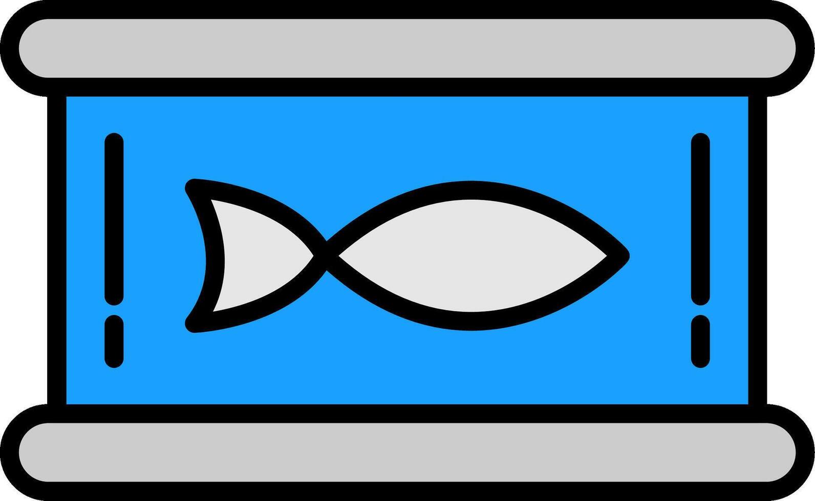 Tuna Line Filled Light Icon vector