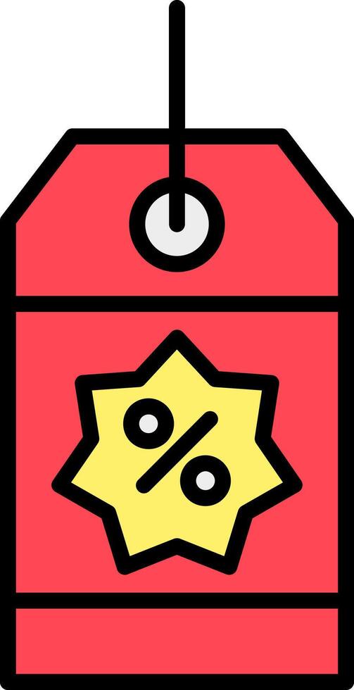 Coupon Line Filled Light Icon vector