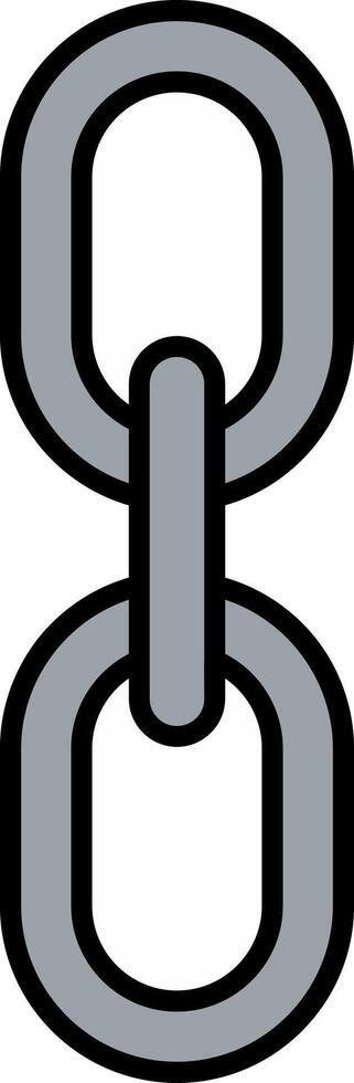 Chain Line Filled Light Icon vector