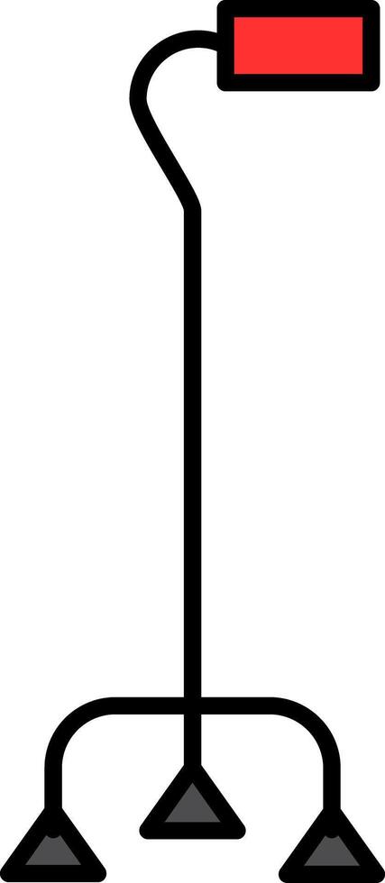 Walking Stick Line Filled Light Icon vector