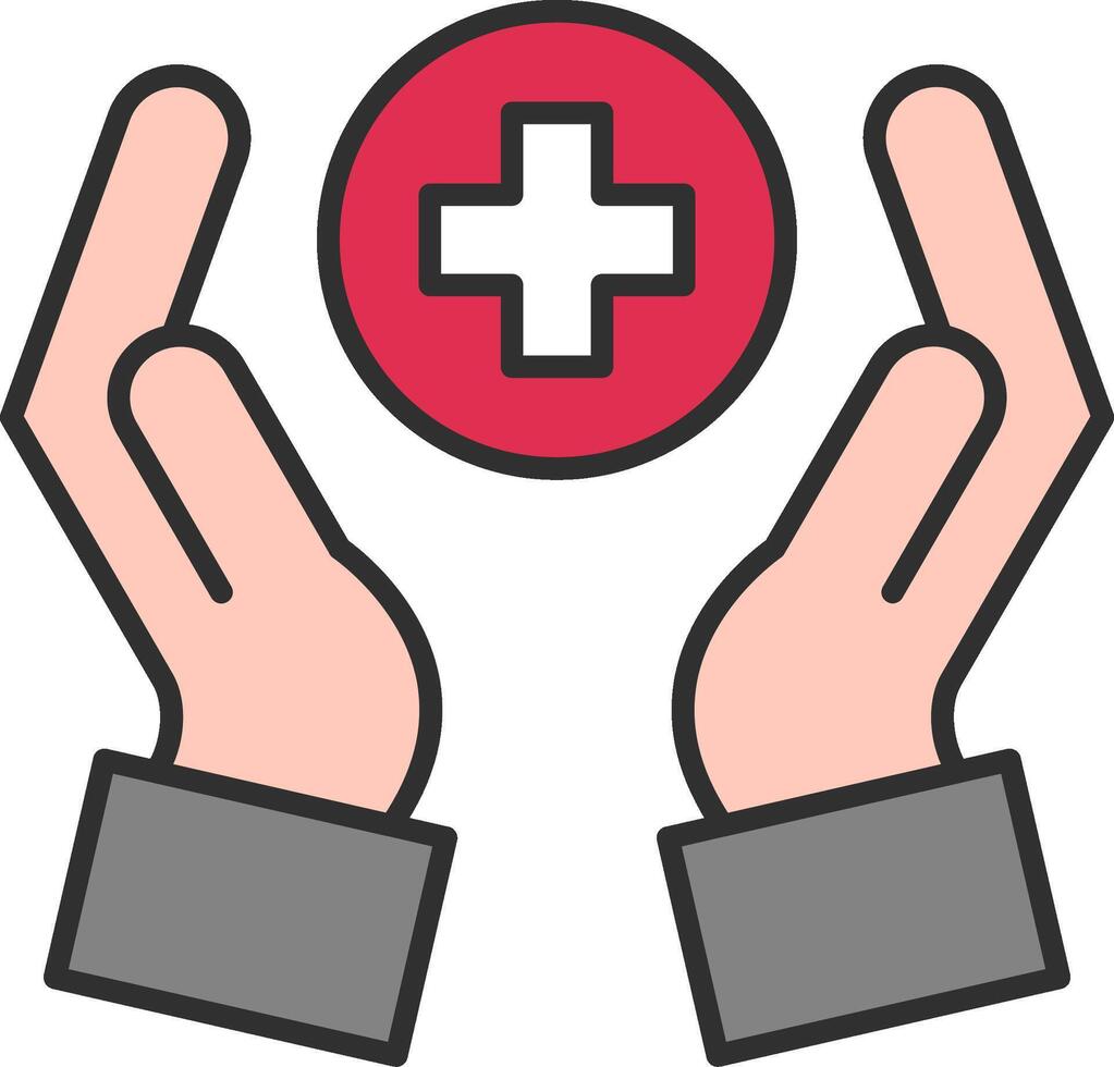Health Care Line Filled Light Icon vector