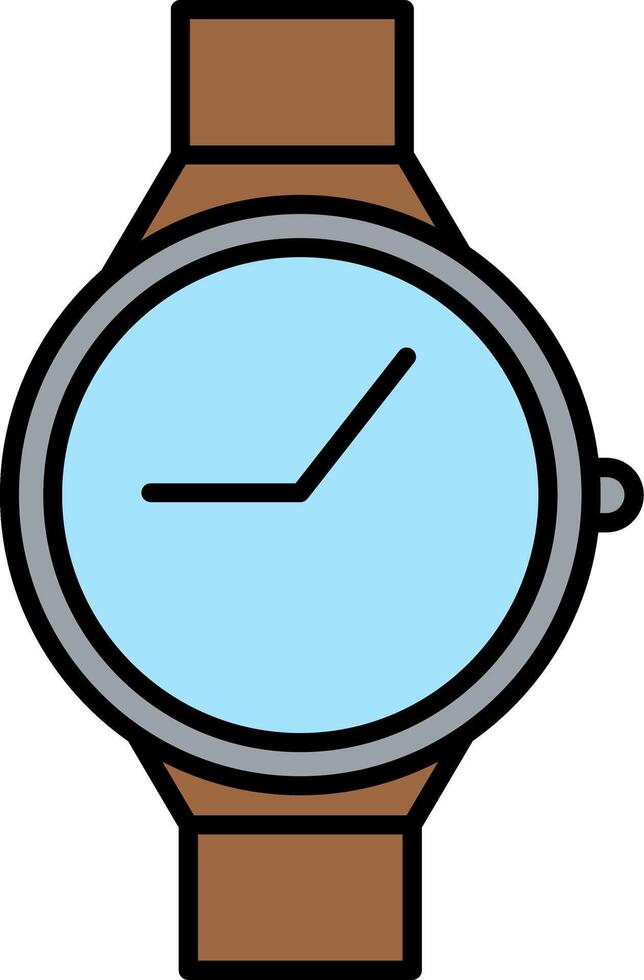 Casual Watch Line Filled Light Icon vector