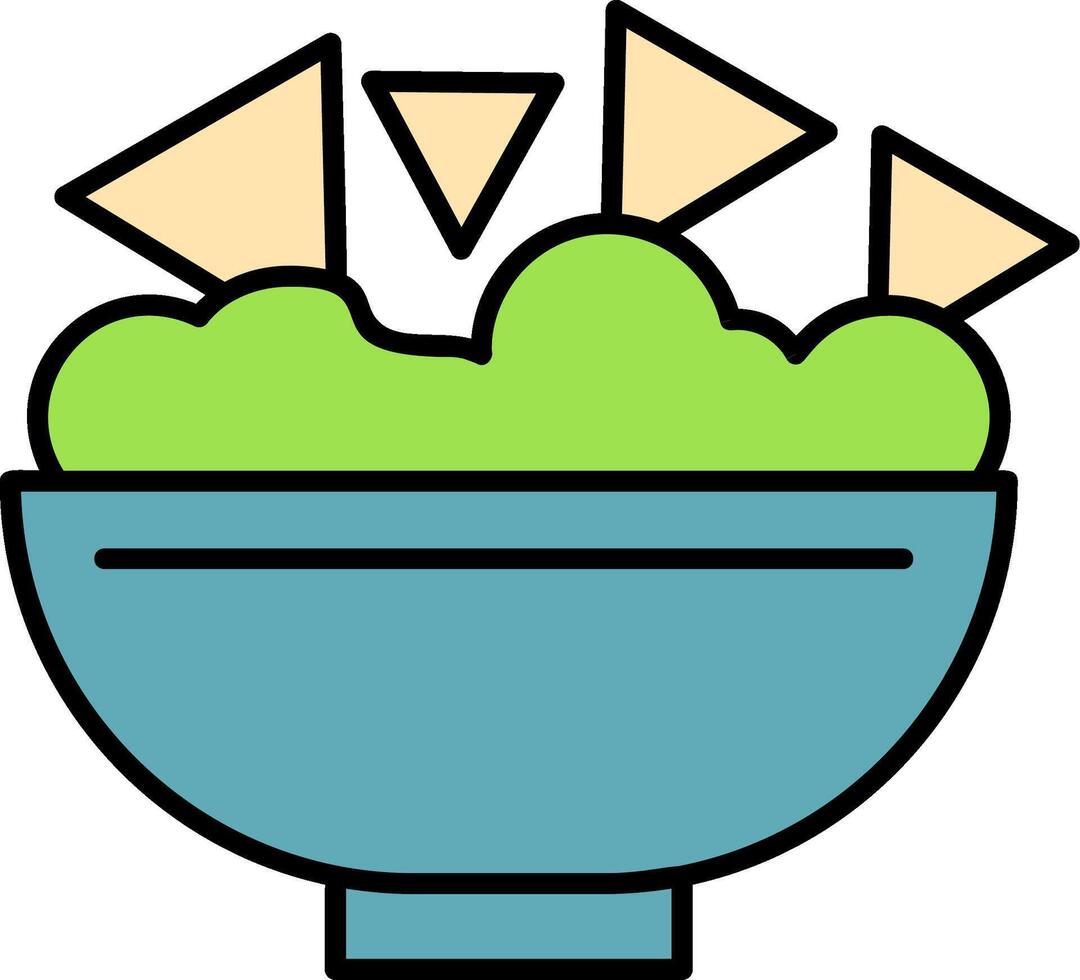 Nachos Line Filled Light Icon vector