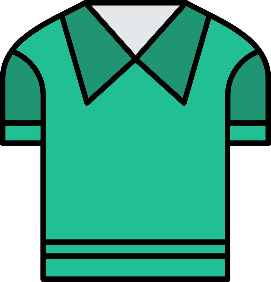 Casual Shirt Line Filled Light Icon vector