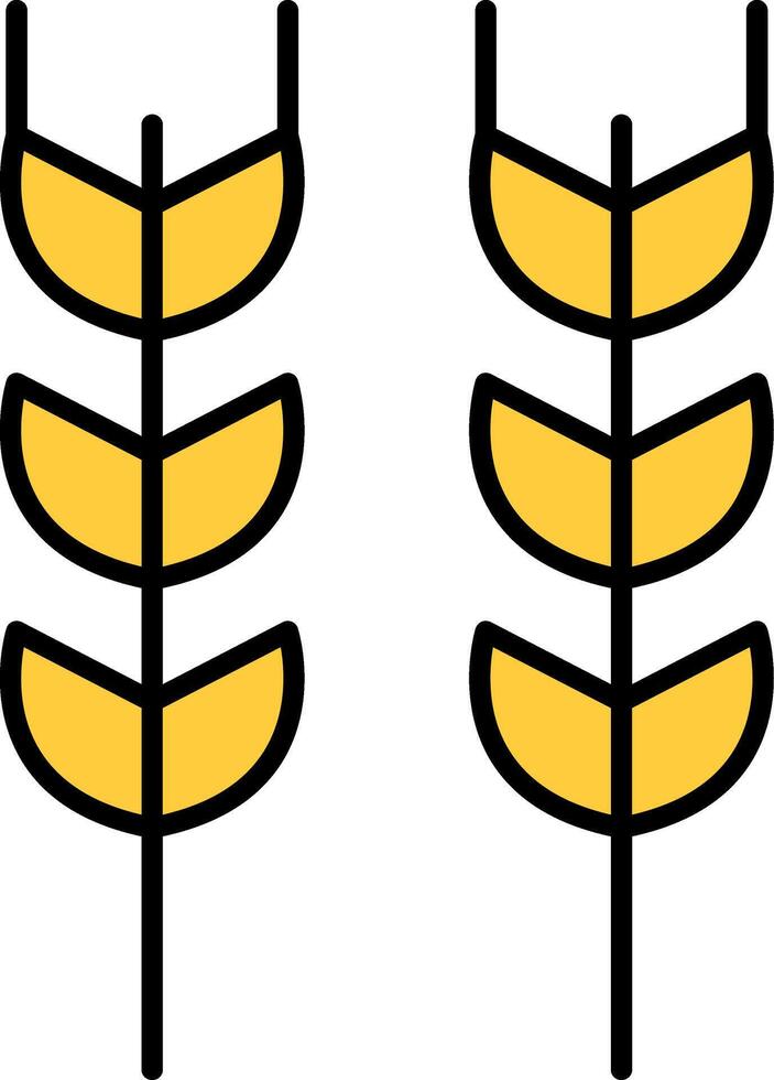 Wheat Line Filled Light Icon vector