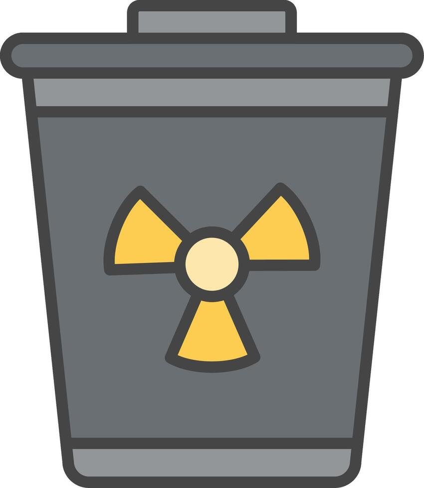 Toxic Waste Line Filled Light Icon vector