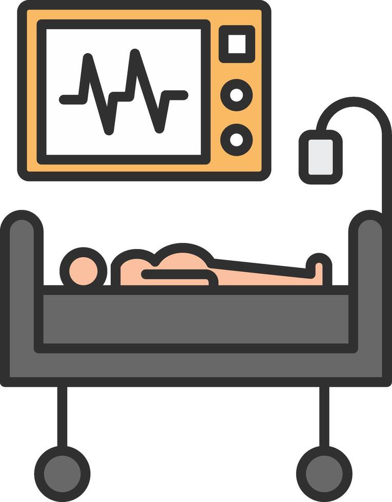 Medical Treatment Line Filled Light Icon vector