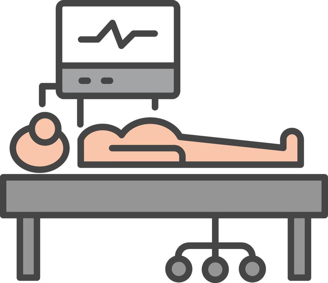 ICU Room Line Filled Light Icon vector