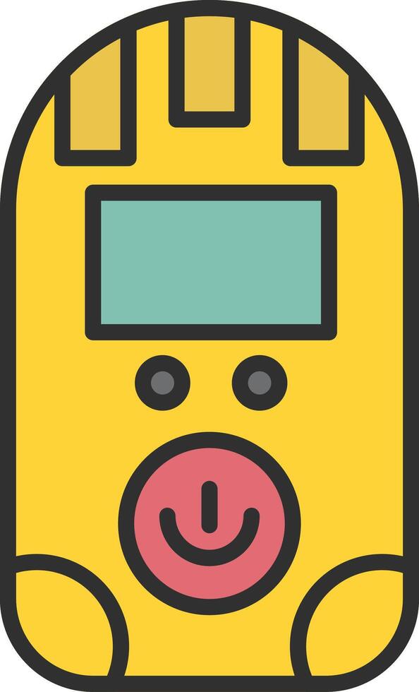 Dosimeter Line Filled Light Icon vector