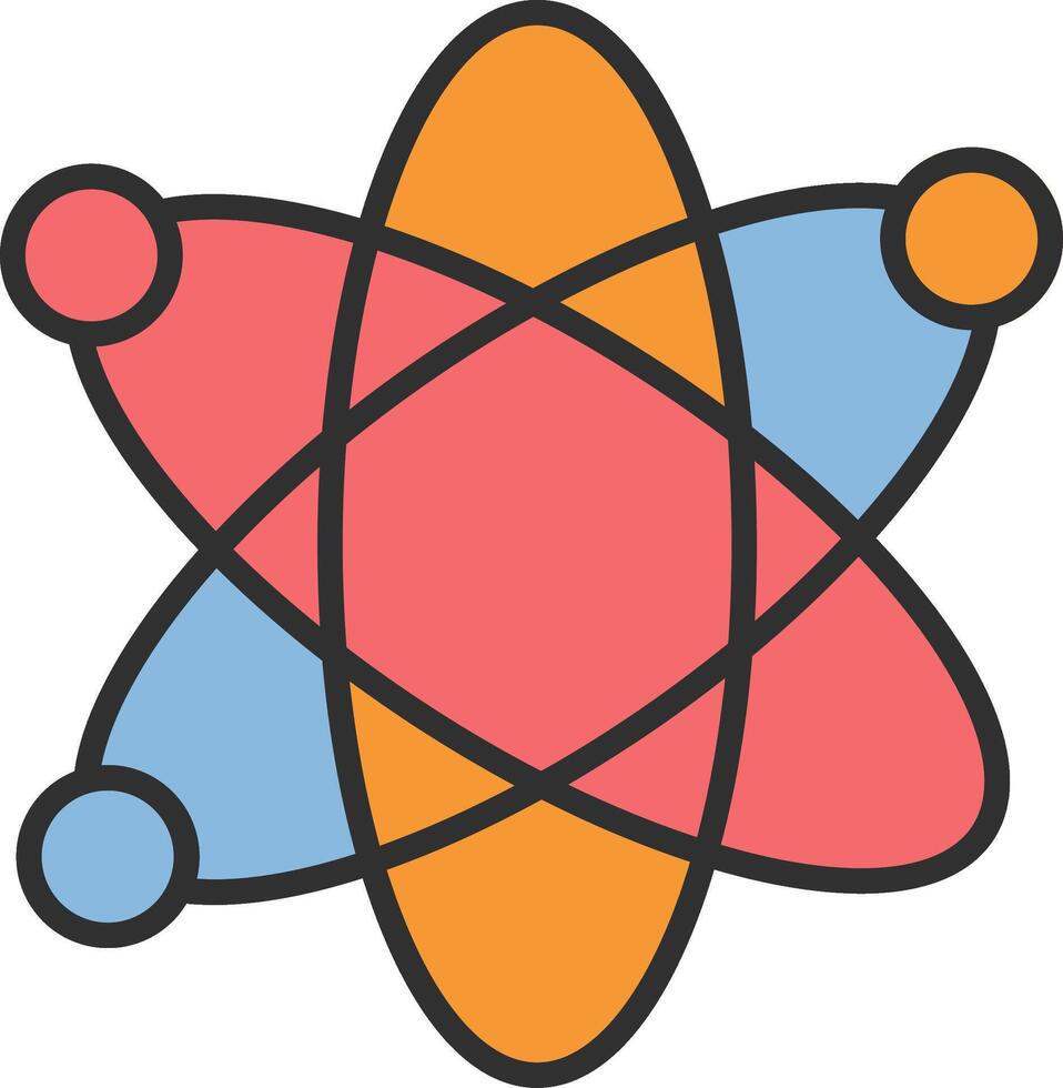 Nucleus Line Filled Light Icon vector