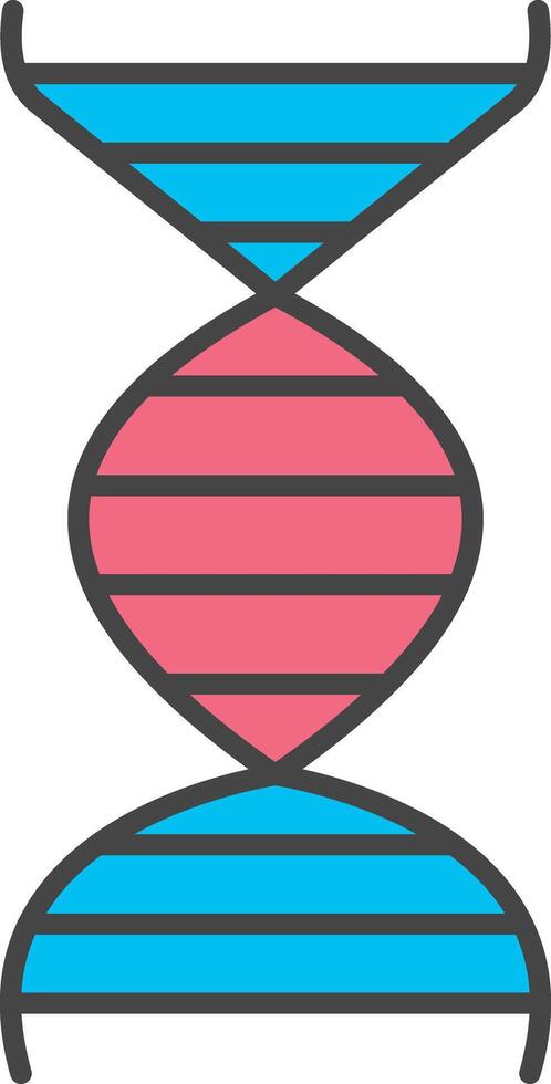 Dna Line Filled Light Icon vector