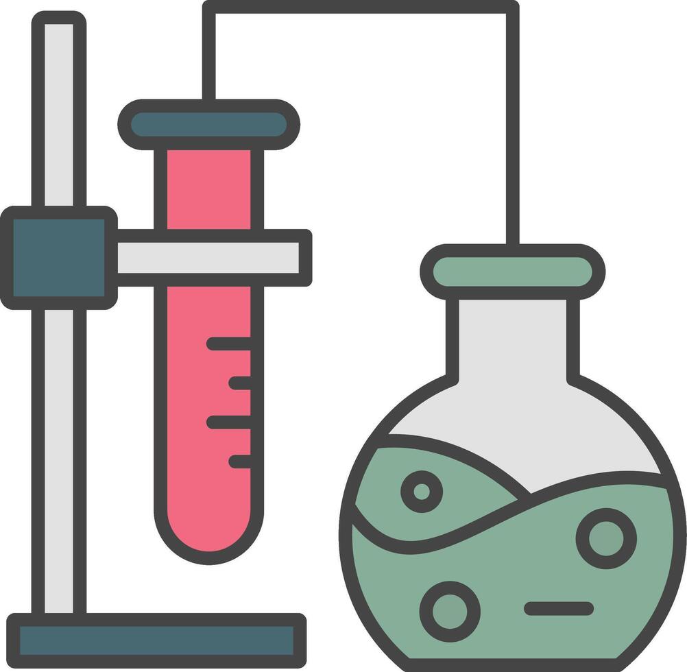 Experiment Line Filled Light Icon vector
