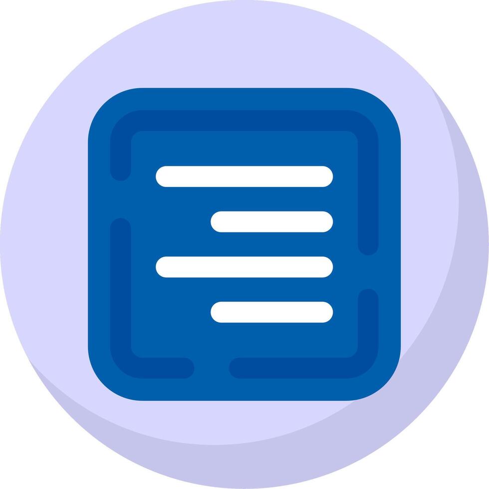 Right align Glyph Flat Bubble Icon vector