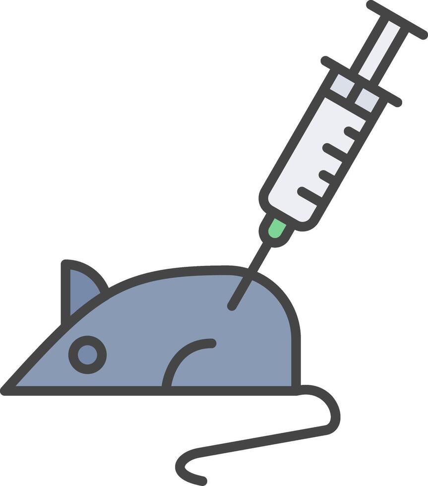 Animal Testing Line Filled Light Icon vector
