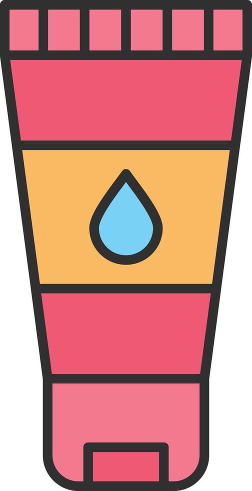 Wash Face Line Filled Light Icon vector