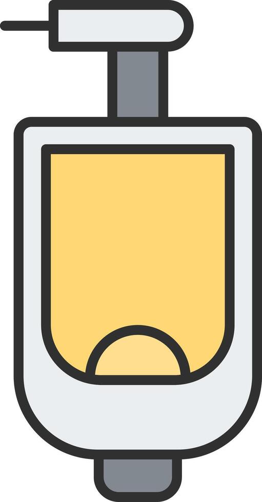 Urinal Line Filled Light Icon vector