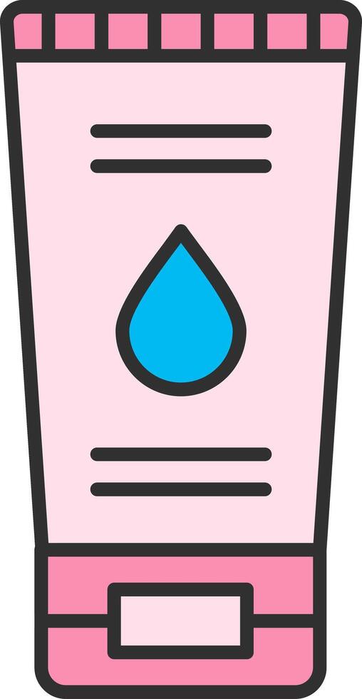 Face Wash Line Filled Light Icon vector