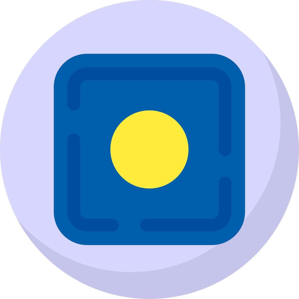 Dot Glyph Flat Bubble Icon vector