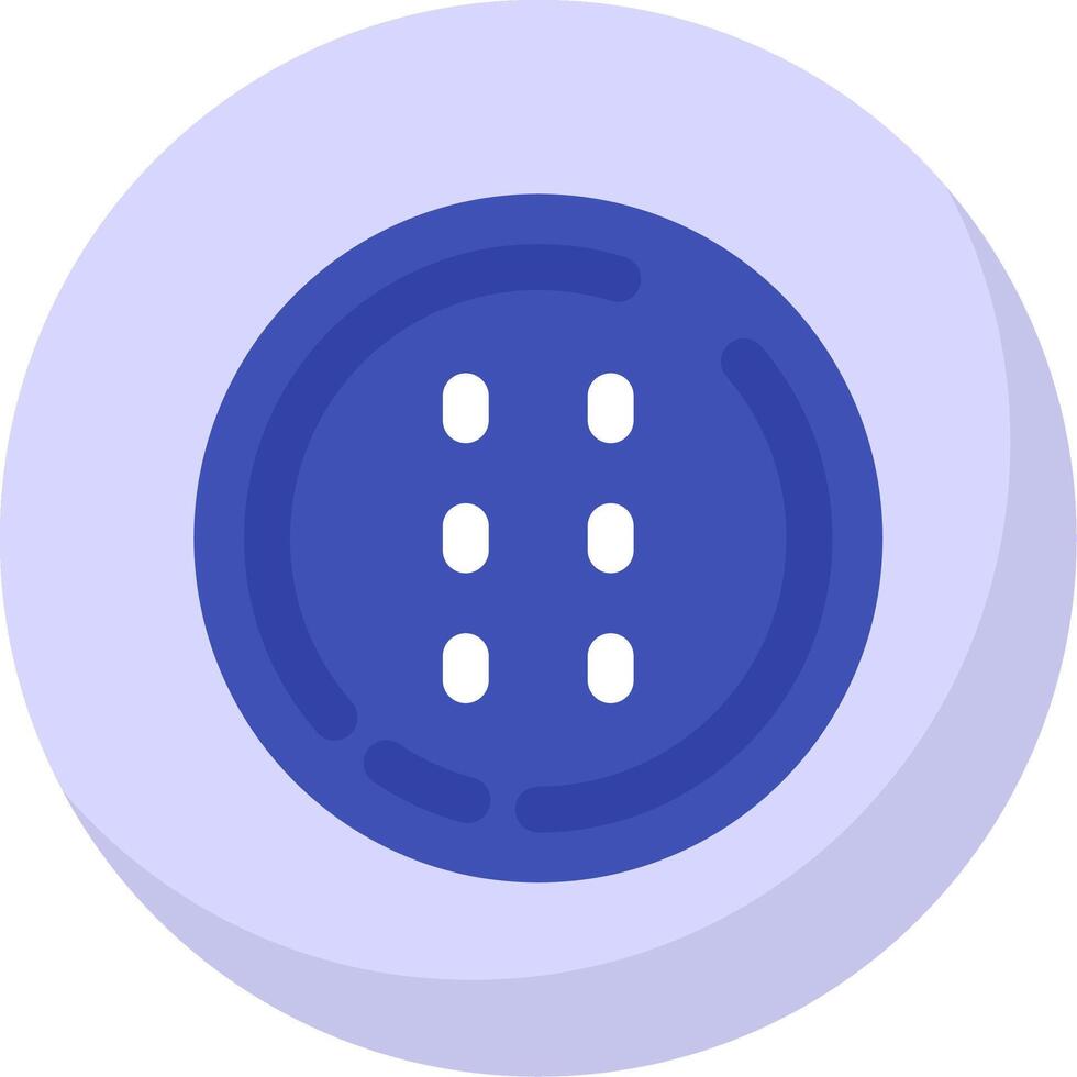 Dotted line Glyph Flat Bubble Icon vector