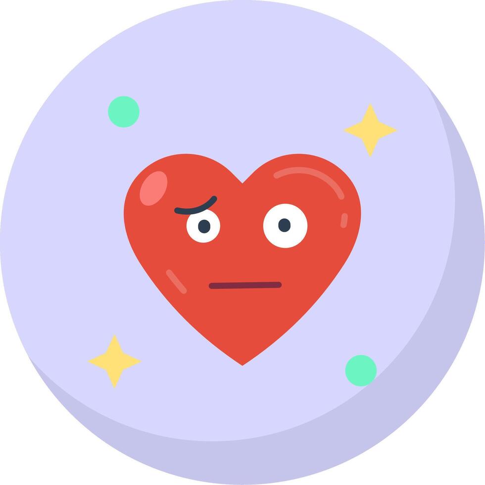 Confused Glyph Flat Bubble Icon vector