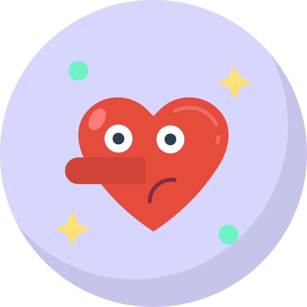 Liar Glyph Flat Bubble Icon vector