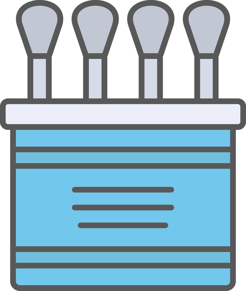 Cotton Swab Line Filled Light Icon vector