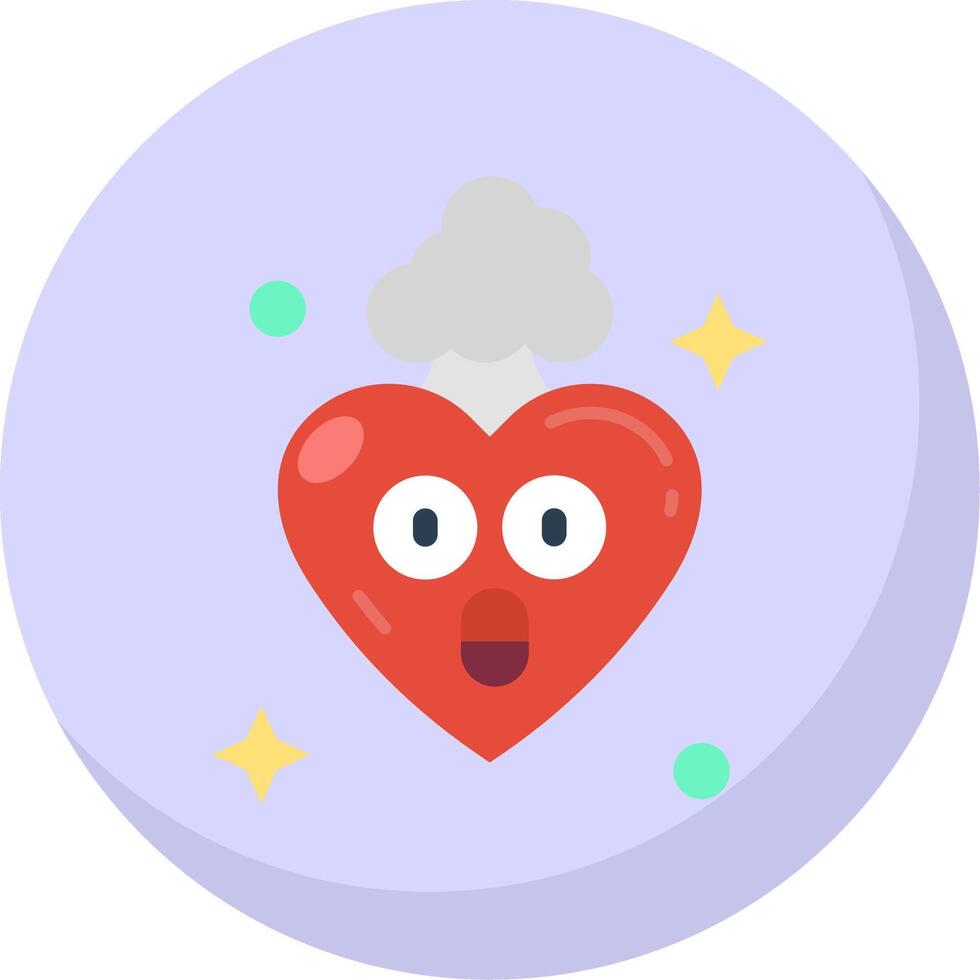 Exploding Glyph Flat Bubble Icon vector