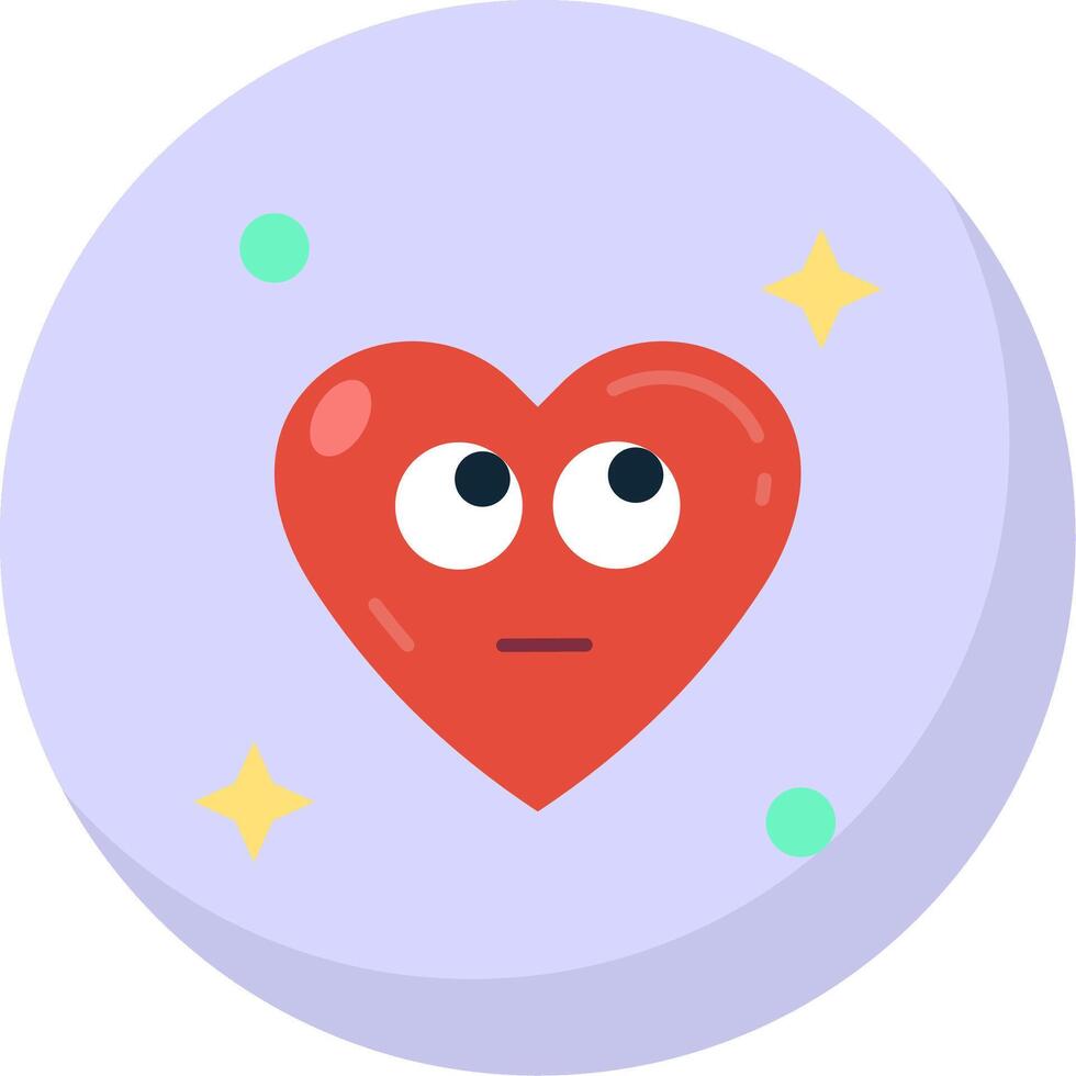 Rolling eyes Glyph Flat Bubble Icon vector