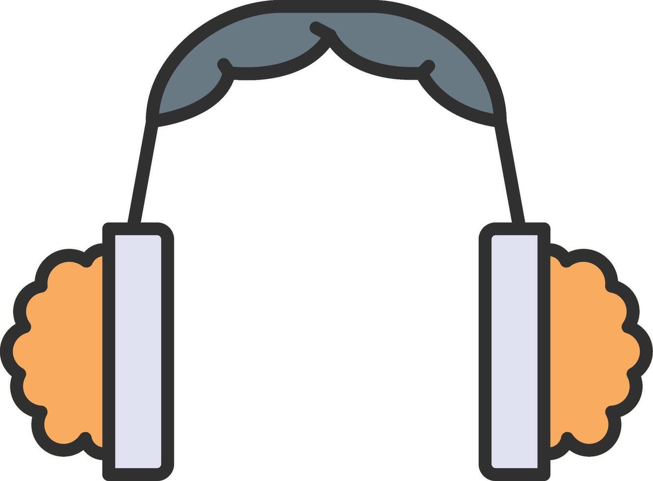 Earmuff Line Filled Light Icon vector