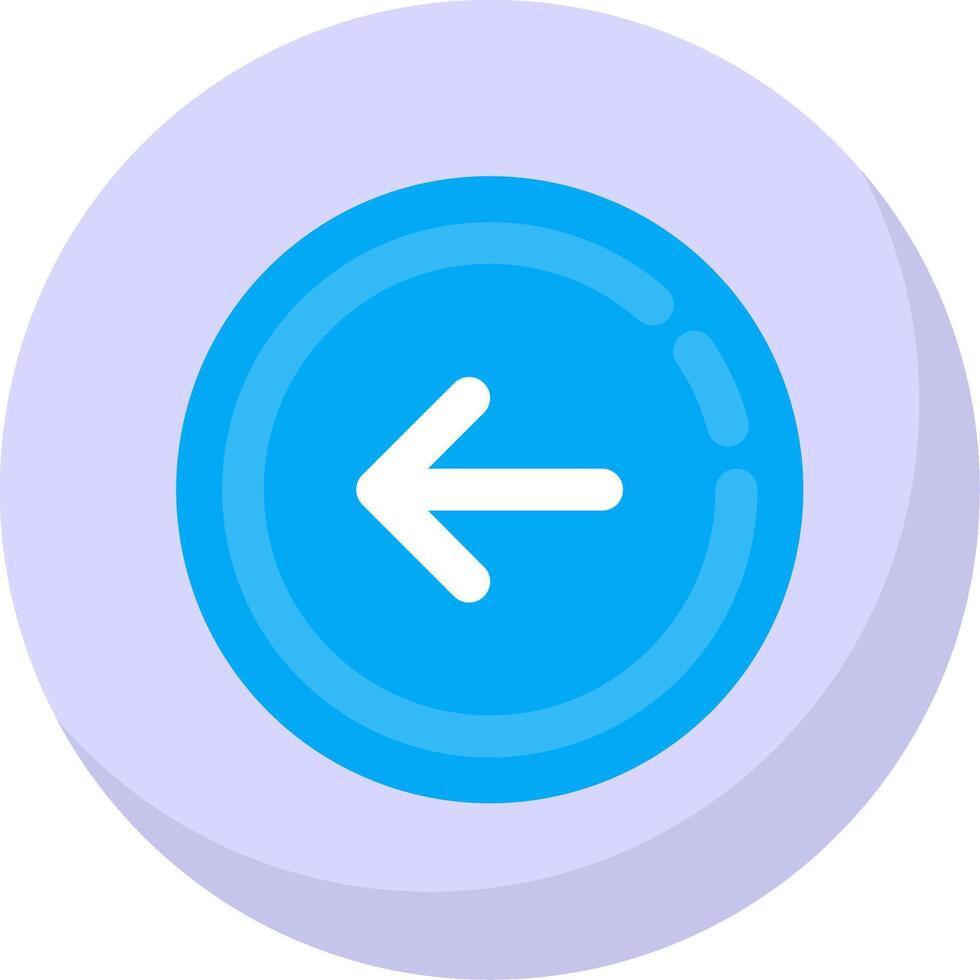 Left arrow Glyph Flat Bubble Icon vector