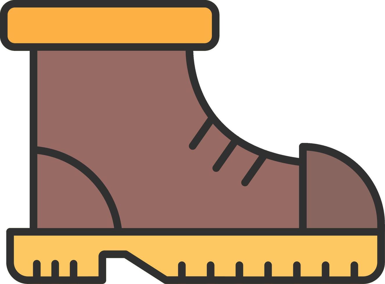 bota línea lleno ligero icono vector