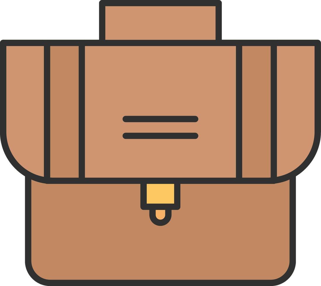 Suitcase Line Filled Light Icon vector