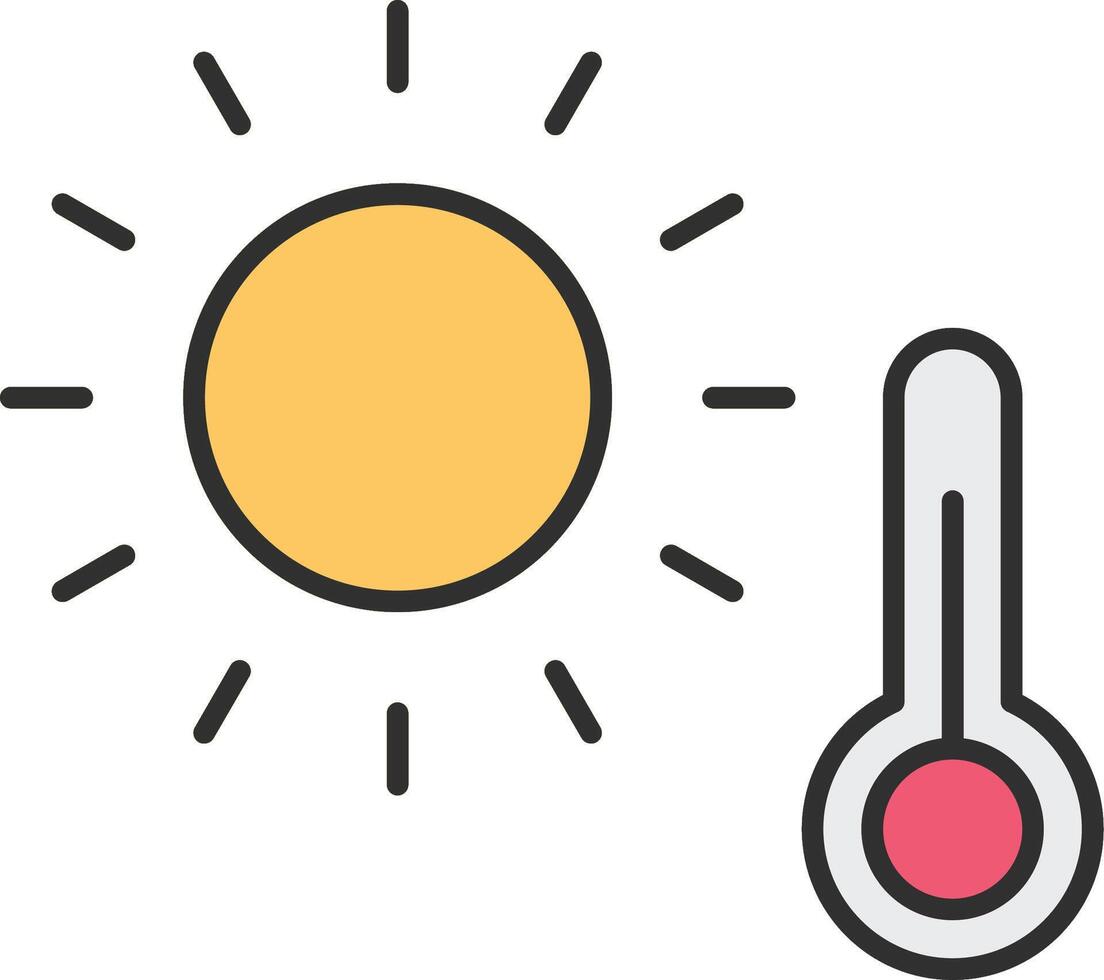 Hot Line Filled Light Icon vector