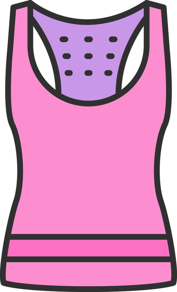 Tank Top Line Filled Light Icon vector