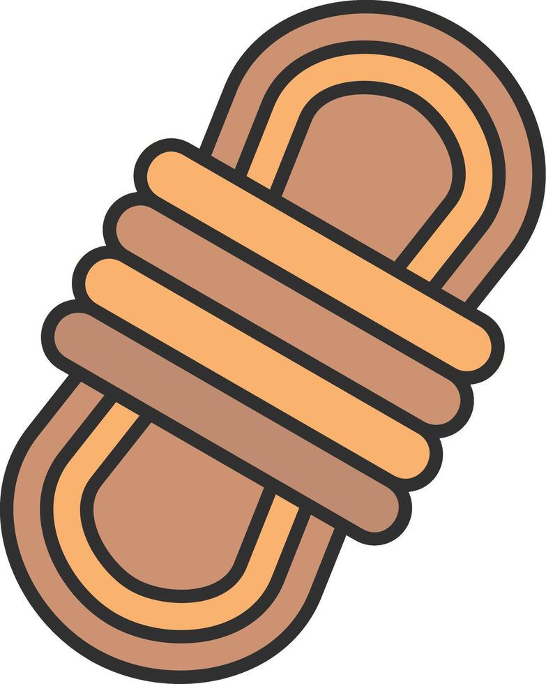 Rope Line Filled Light Icon vector