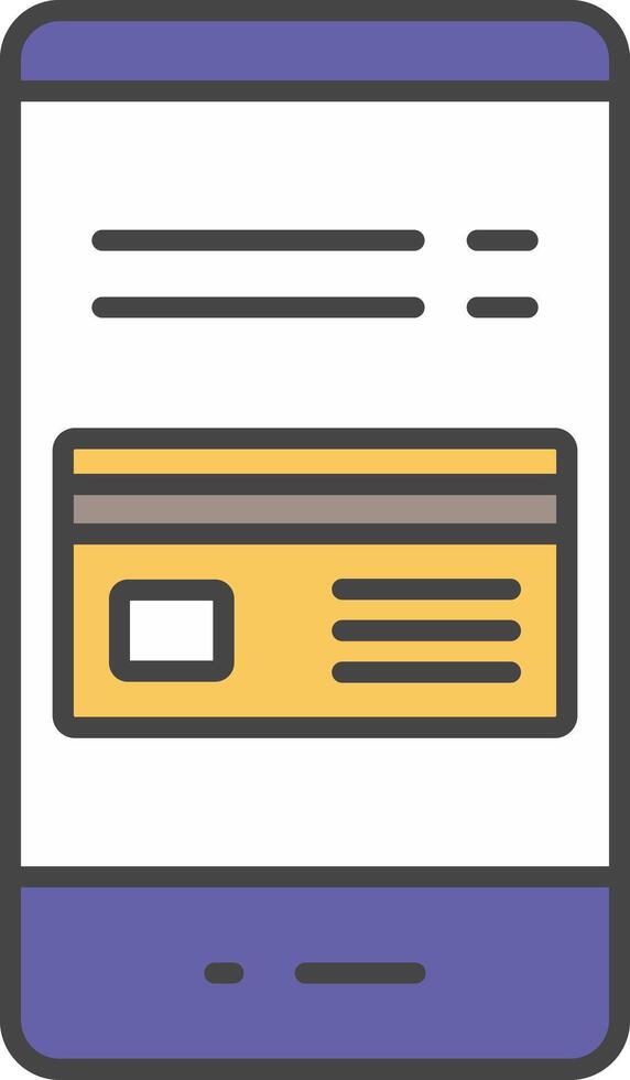Card Payment Line Filled Light Icon vector