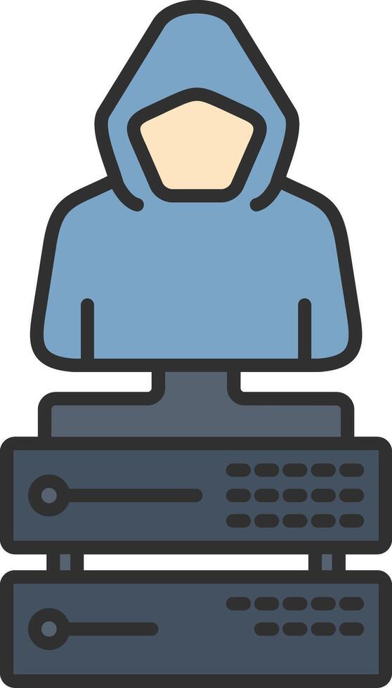 Data Line Filled Light Icon vector
