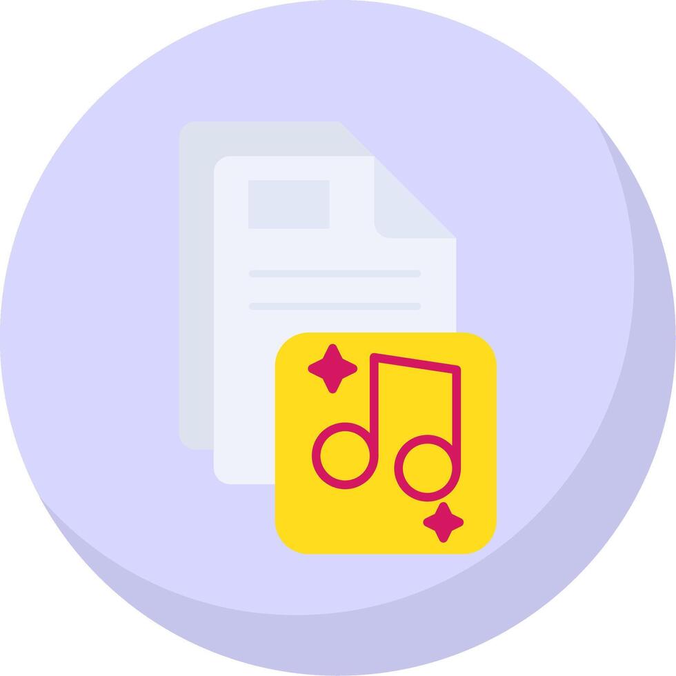 Music Glyph Flat Bubble Icon vector