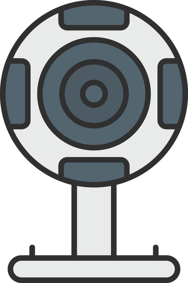 Webcam Line Filled Light Icon vector