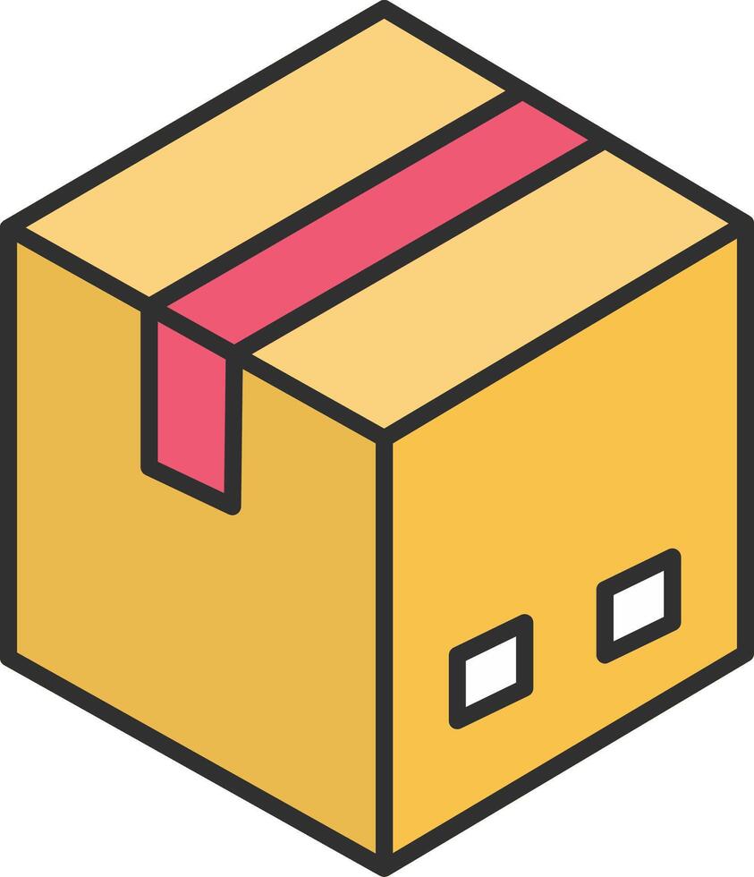 Delivery Box Line Filled Light Icon vector