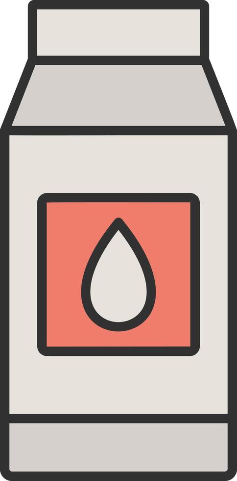 Milk Line Filled Light Icon vector