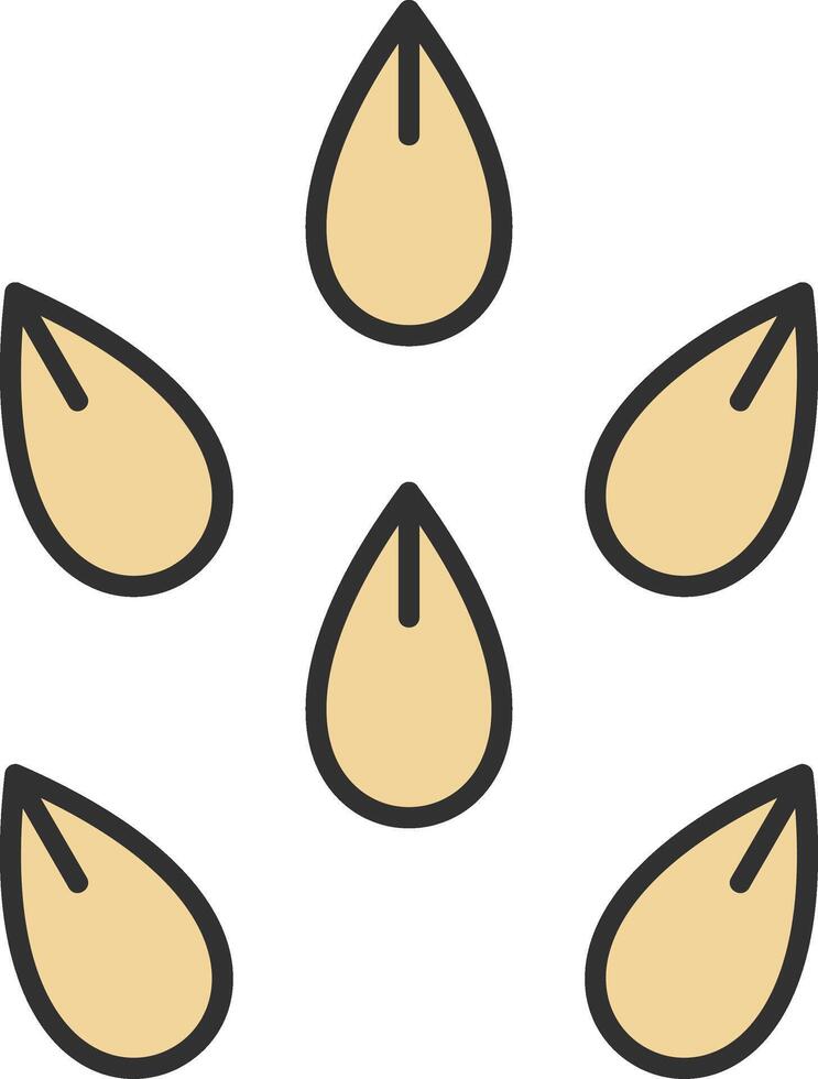 Seeds Line Filled Light Icon vector