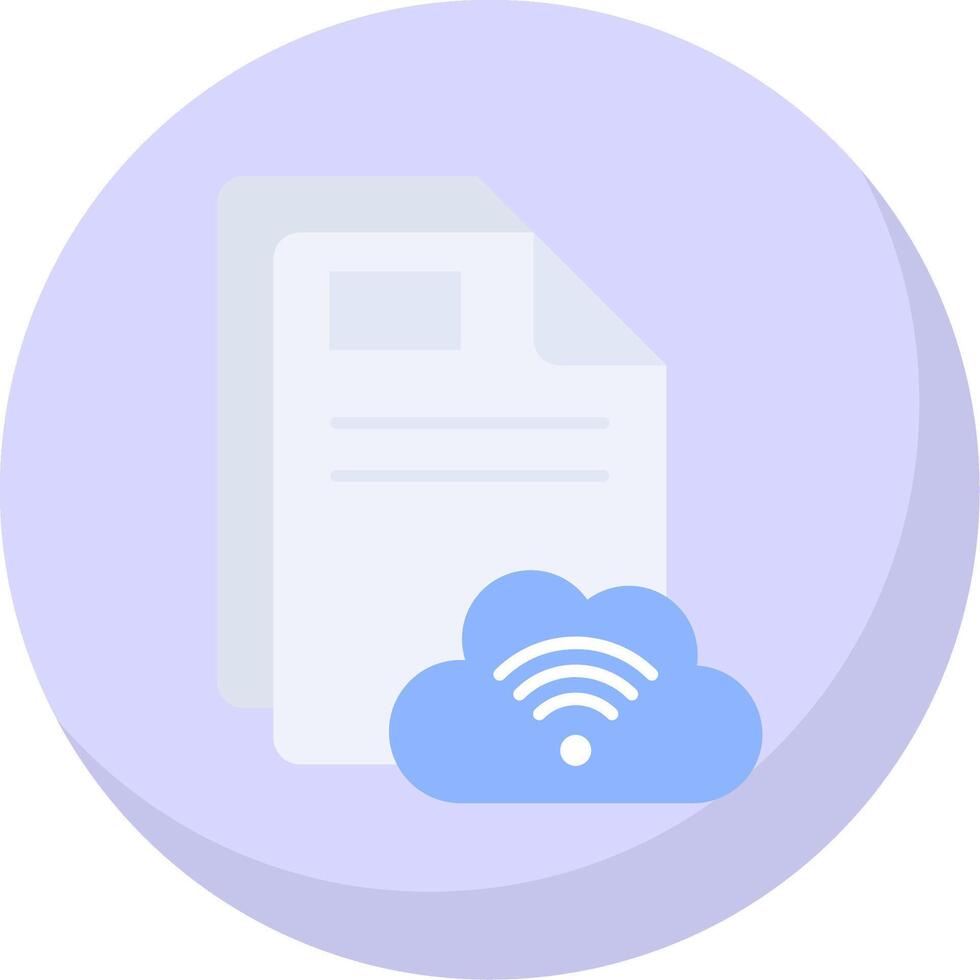 Cloud Glyph Flat Bubble Icon vector