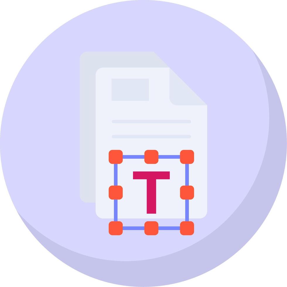 Text Glyph Flat Bubble Icon vector