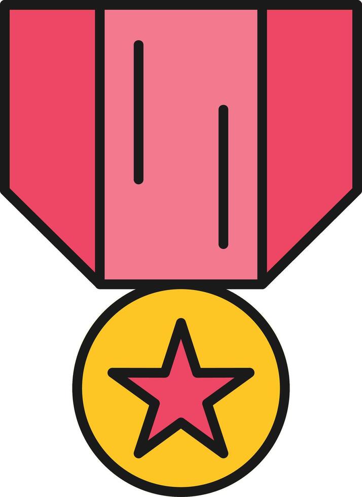 Medal Of Honor Line Filled Light Icon vector